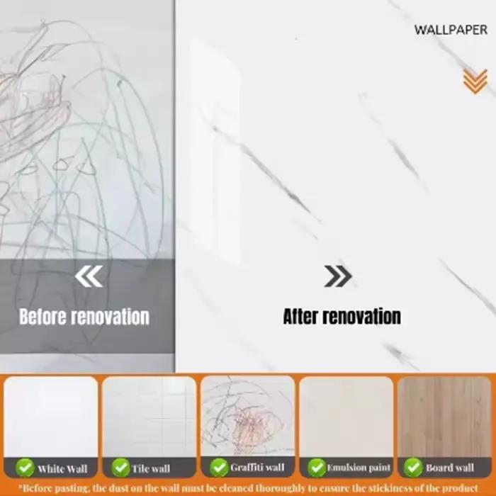 Papier peint auto-adhésif Imitation marbre mousse épaisse