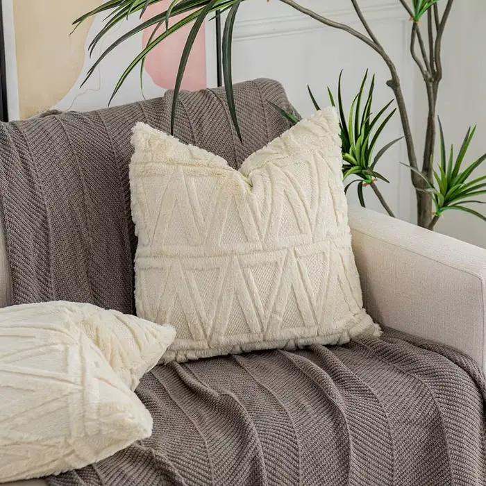 Juste de coussin nordique douce et confortable
