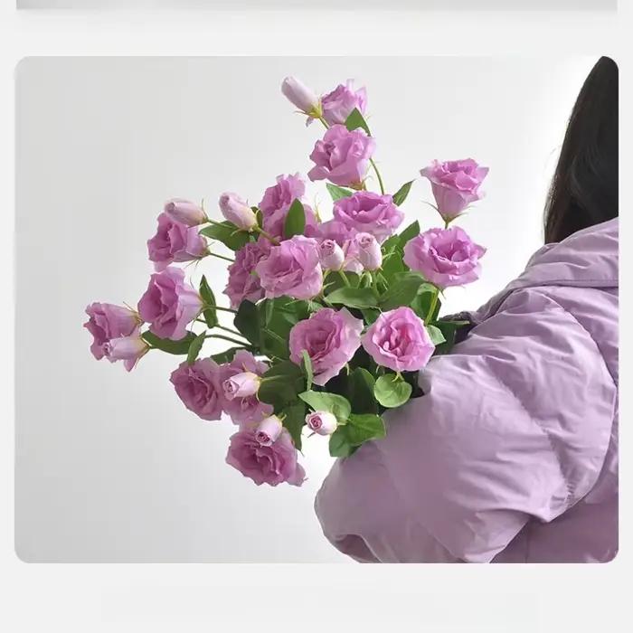 Fleurs artificielles en soie au toucher réel