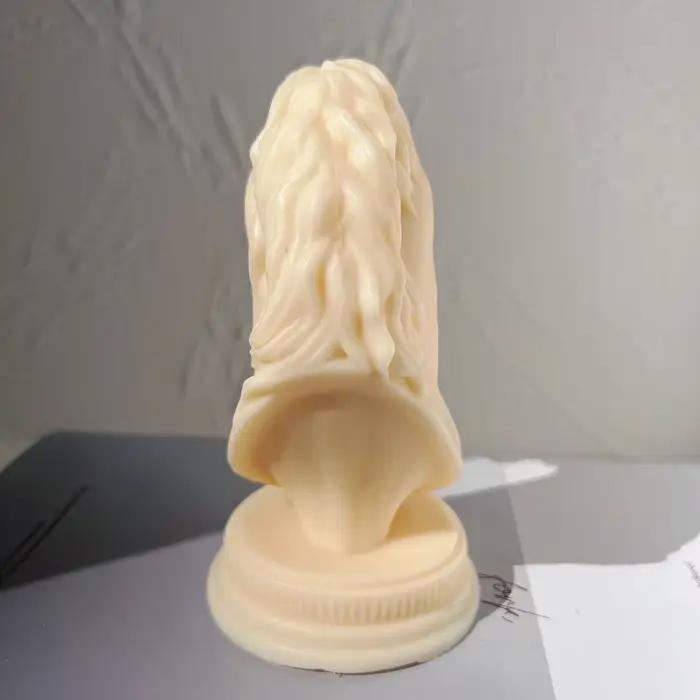 Moule à bougie en silicone pour statue de tête de cheval, sculpture d'équitation de buste, figurine d'art, poney animal