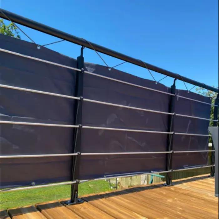 Écran de confidentialité gris pour balcon