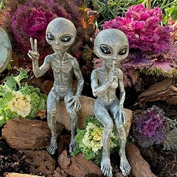 Statue d'alien en résine