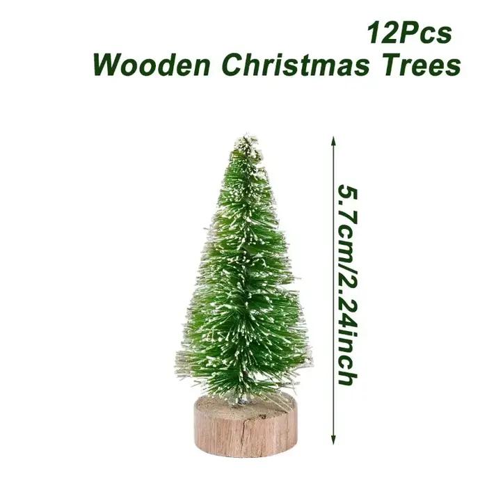 Mini sapin de Noël artificiel en bois bleu