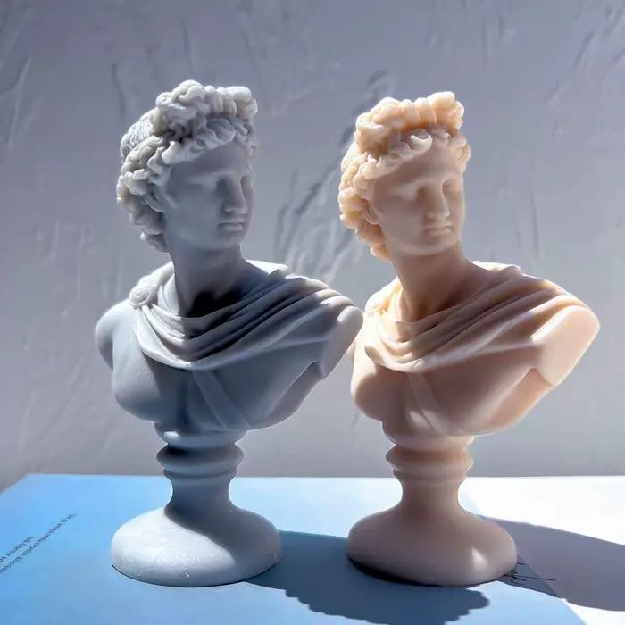 Moule à bougie en silicone Bust God Apollo