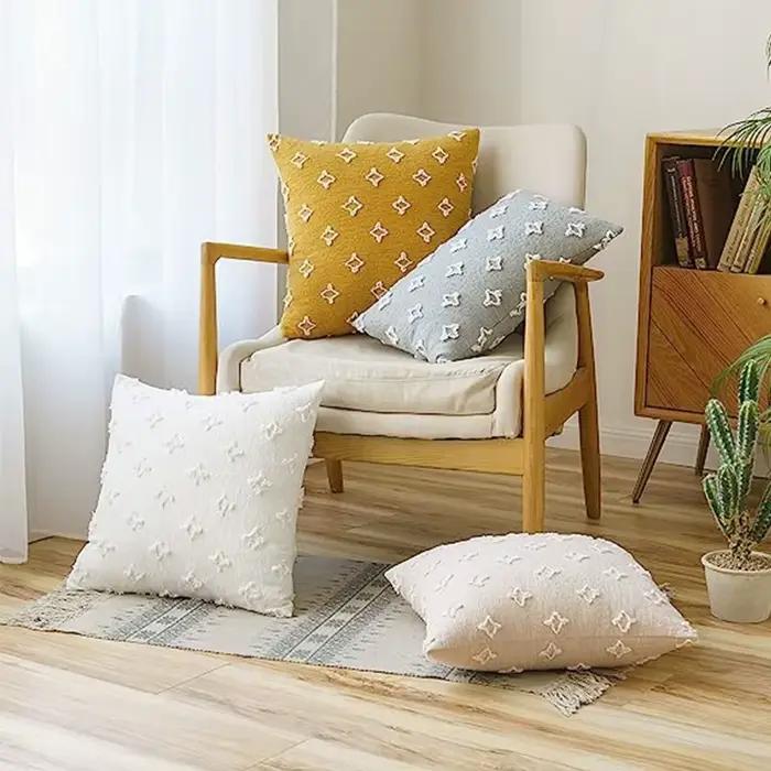 Juste de coussin en coton, taie d'oreiller décorative pour canapé, salon, voiture, 45x45, 30x50, 50x50