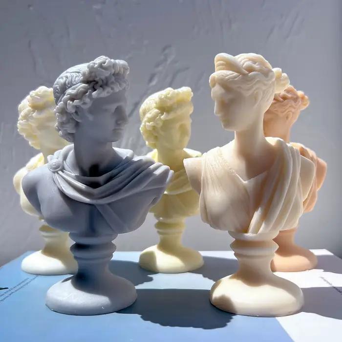 Moule à bougie en silicone Bust God Apollo