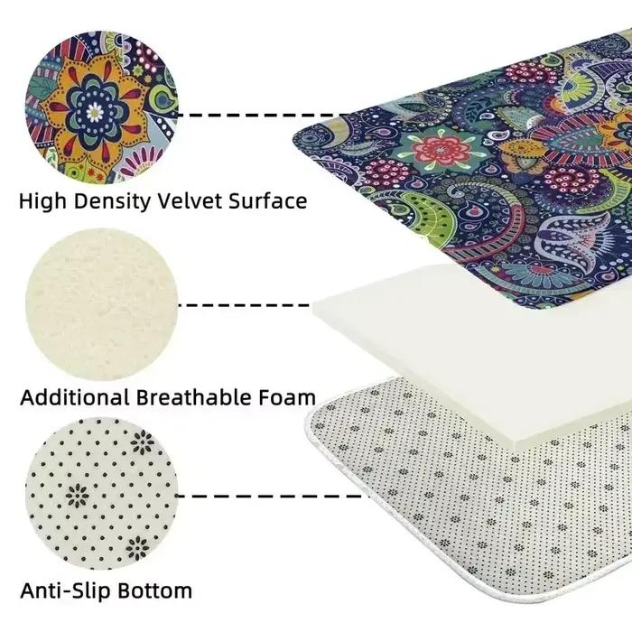  Tapis de décoration de salon moderne, Style marocain, pour chambre à coucher, chevet, tapis de sol doux, paillasson d'entrée de cuisine