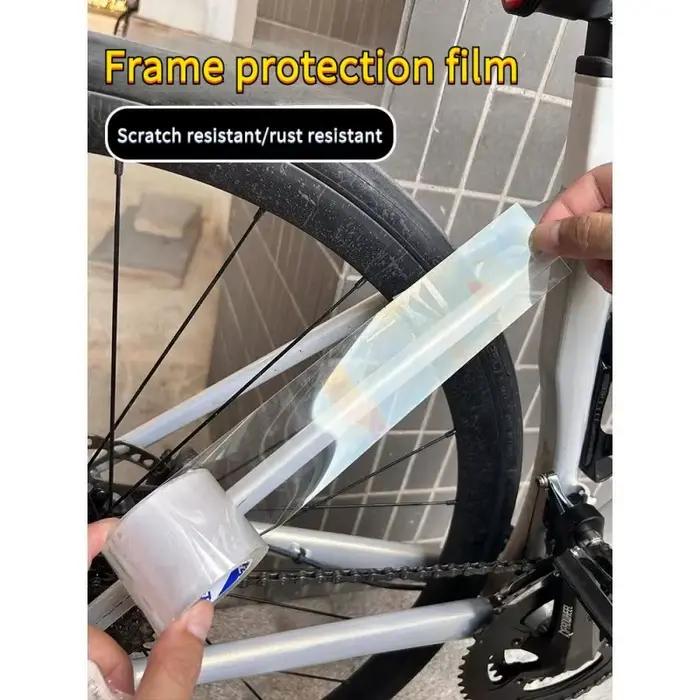 Film de protection de cadre anti-rayures - Autocollant transparent pour cadres de vélos de route et de montagne