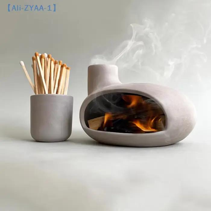 【ZYAA-1】1 pièce Brûleur d'encens conique en céramique, support pour Palo Santo, pour la maison, le yoga, la ferme, le bureau et les cadeaux de pendaison de crémaillère