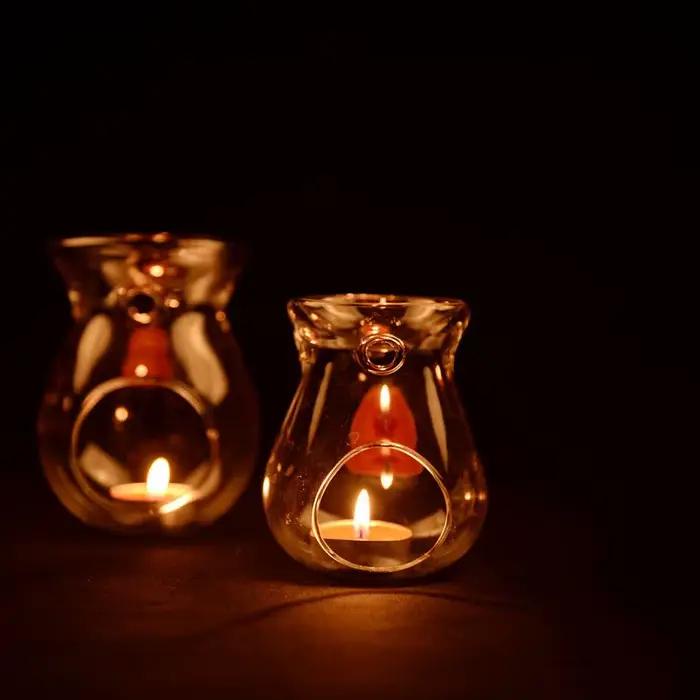 Bougie en verre nordique pour la décoration intérieure