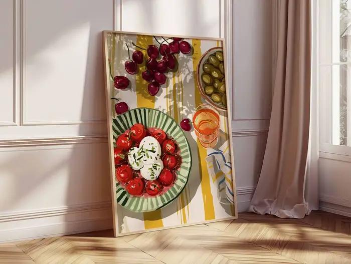 Impression sur toile de cuisine méditerranéenne