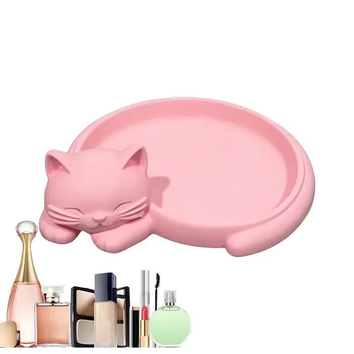 Plateau à bijoux décoratif en forme de chat