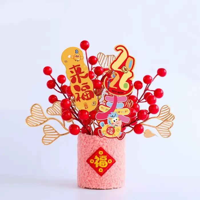Décoration porte-bonheur traditionnel en style chinois pour fêtes du nouvel an et occasions spéciales