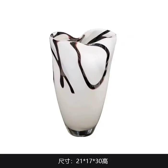 Vase en verre texturé créatif pour la décoration de la maison