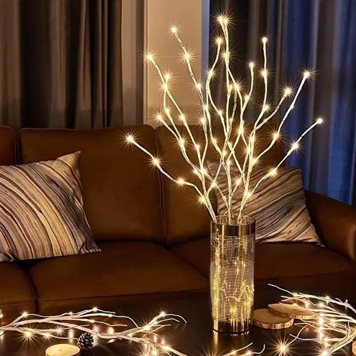 LED branche de bouleau blanc lumières festives