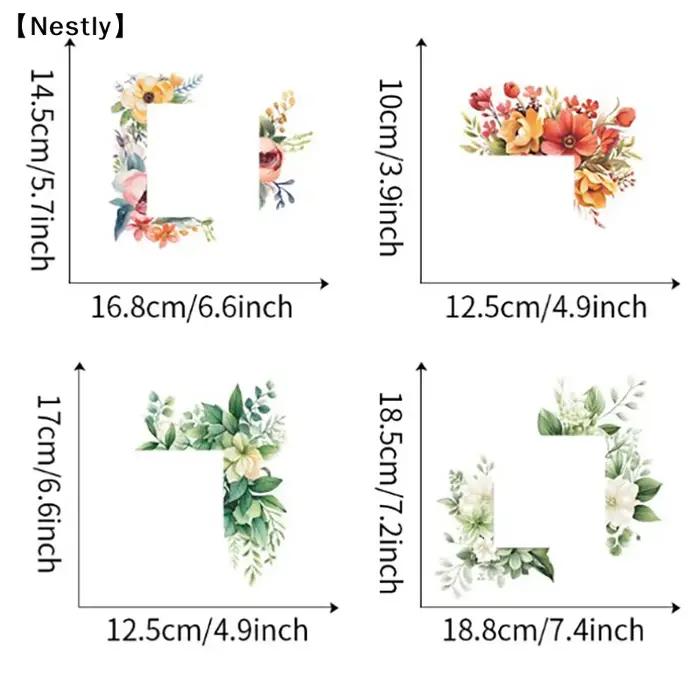 Autocollants romantiques en forme de fleurs pour la décoration de chambre, décorations amusantes pour la maison des filles〔Nest〕