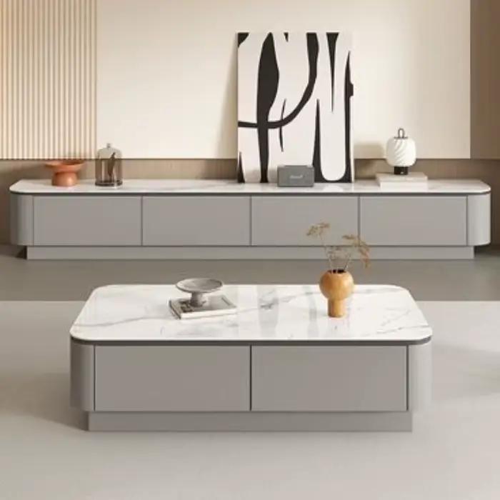 Table basse nordique design rangement de magazines Antique