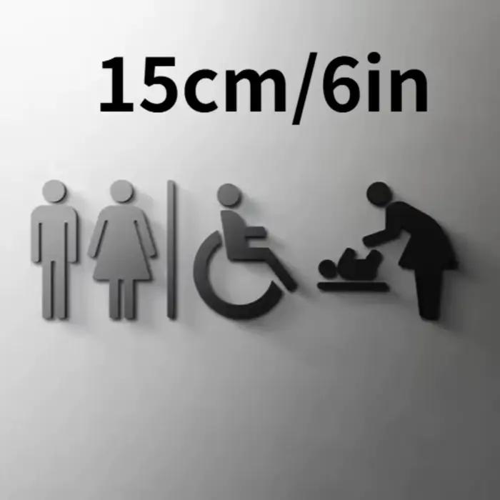 Panneau de toilette moderne en acrylique avec auto-adhésif