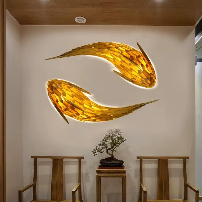 Applique murale japonaise en forme de poisson