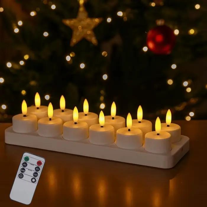 Bougies LED sans flamme rechargeables