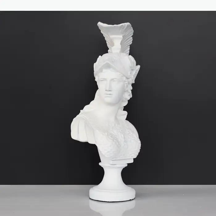 Statue de la déesse grecque Athéna, artisanat en résine, meubles, décoration rétro, tête humaine, décoration moderne pour la maison, accessoires, figurines décoratives