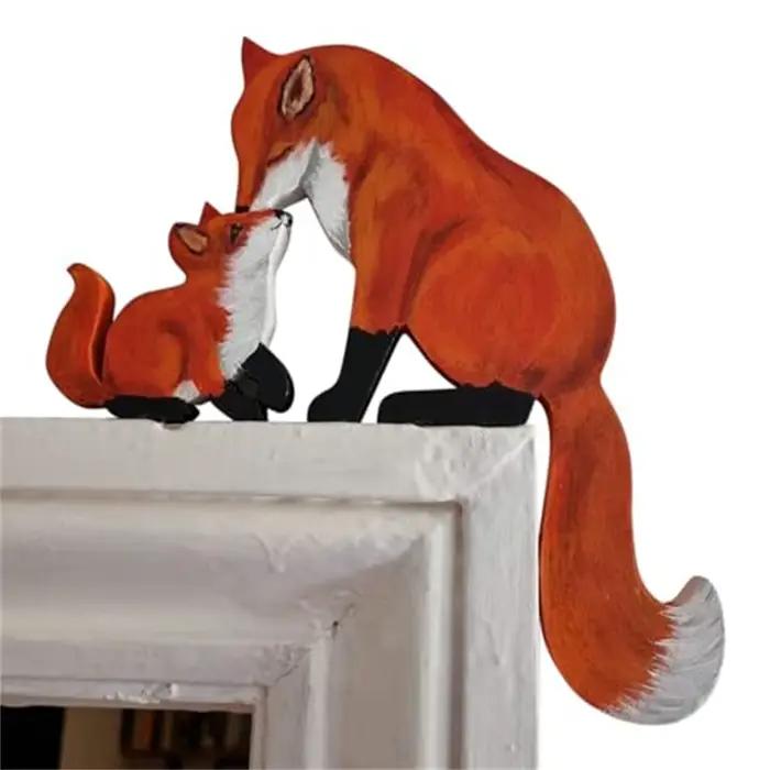 Décoration de porte de renard