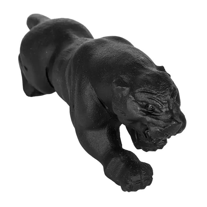 Statuette en obsidienne noire sculptée à la main de panthère, ornement de bureau, décoration d'intérieur pour cadeau spécial occasions