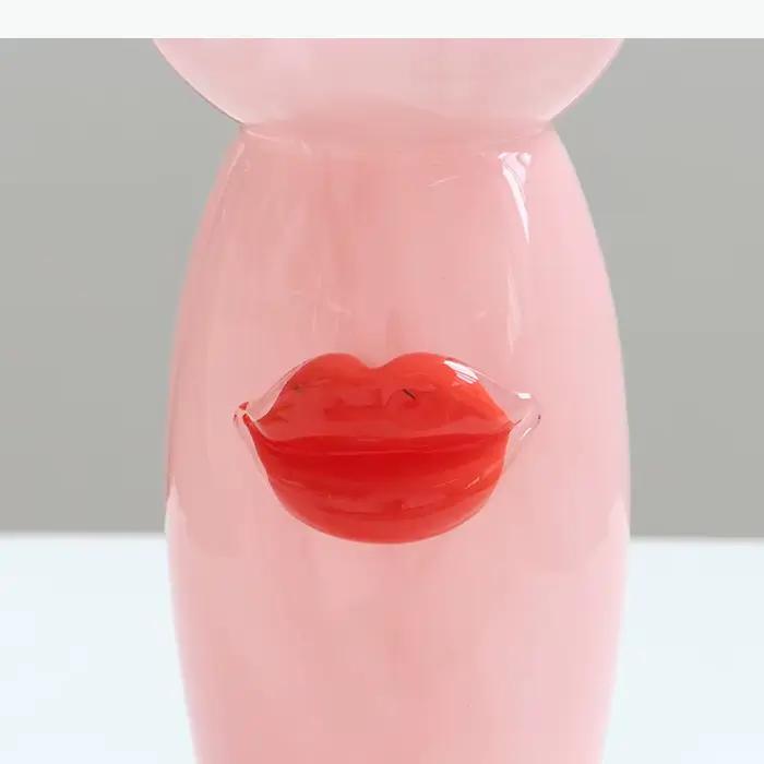Vase en verre rouge flamboyant pour plantes hydroponiques, pots de fleurs, décoration de table, arrangement floral, vases floraux modernes, décoration esthétique de la pièce