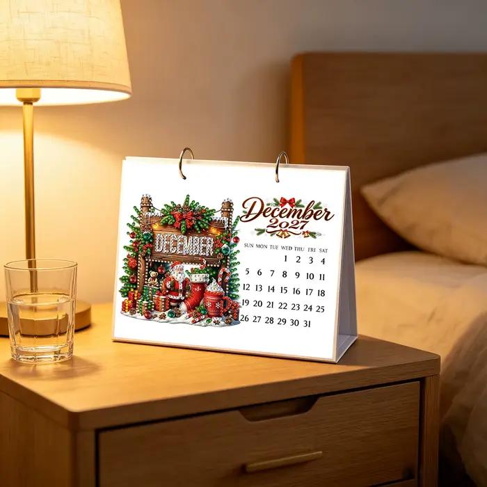 Calendrier de table DIY en peinture diamant avec outils