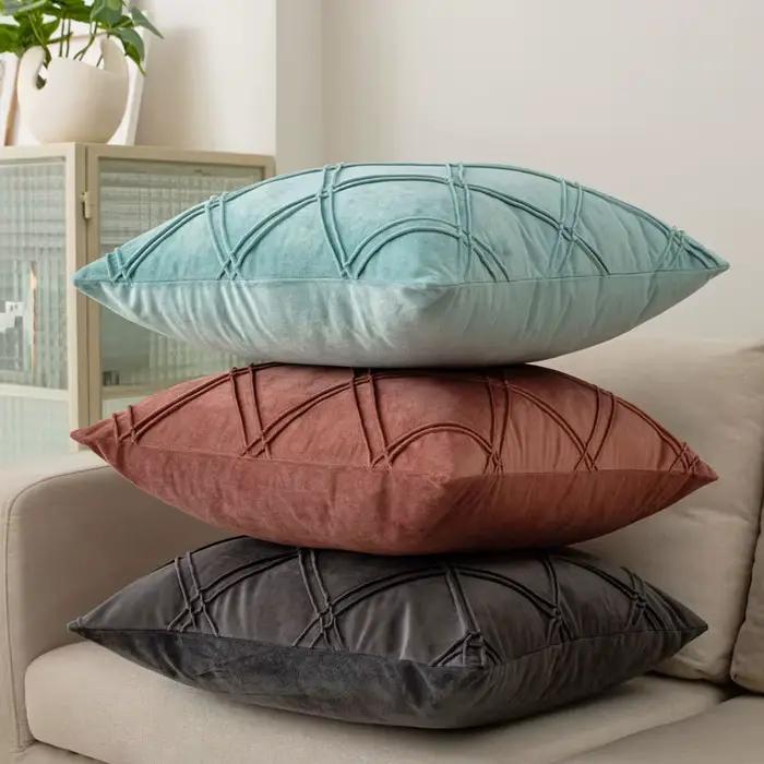 Housse de coussin en velours néerlandais faite à la main