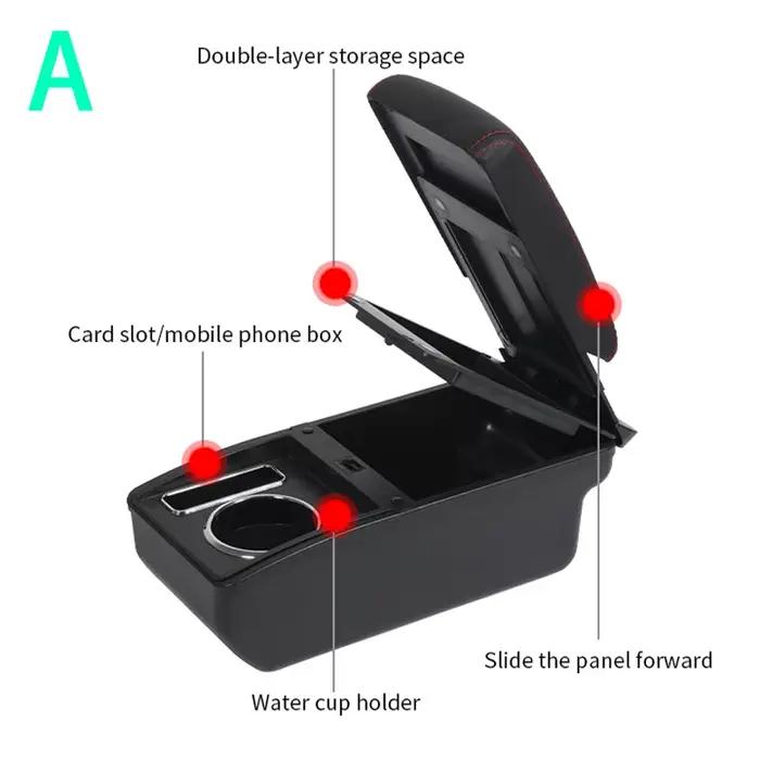 Pour Renault Clio 4, accoudoir Captur Clio 3 III IV, modification de la console centrale de la voiture, boîte de rangement multifonctionnelle, porte-gobelet, accessoire