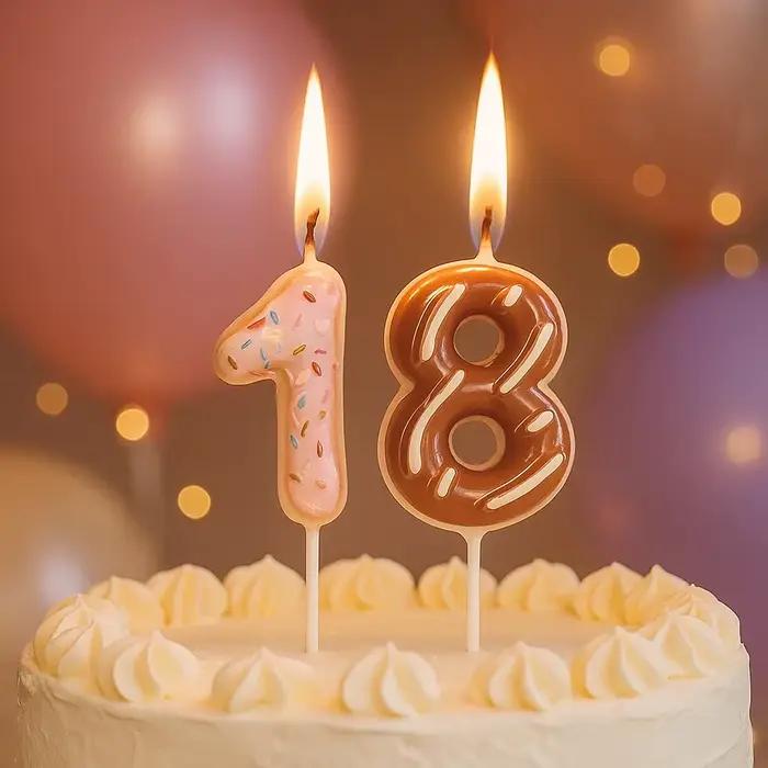 Bougie d'anniversaire décoration de gâteau au chocolat