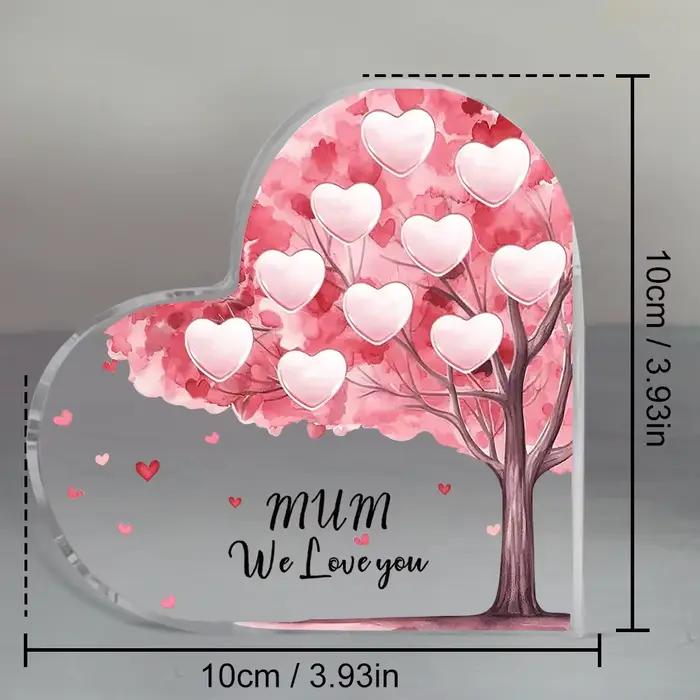 Cadeaux pour la fête des mères de la part de sa fille ou de son fils, plaque d'arbre généalogique personnalisée, panneaux décoratifs familiaux, cadeau d'anniversaire pour maman ou grand-mère