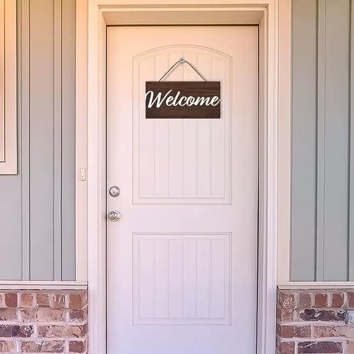 Plaques d'art en bois pour décoration murale de bienvenue