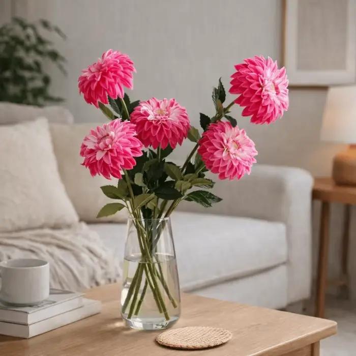 Longue branche de dahlia imprimée en 3D