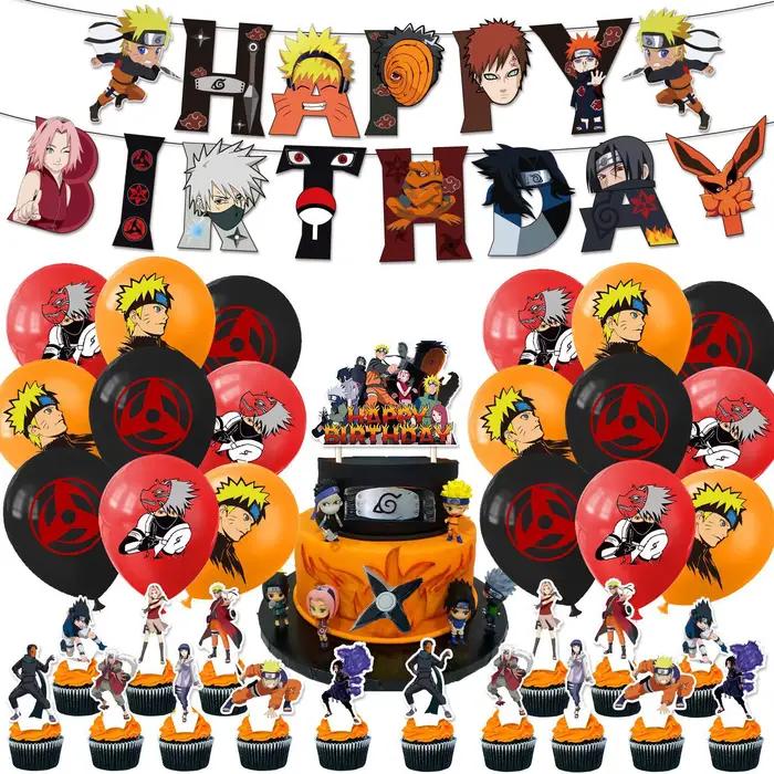 Nouvelles décorations de fête d'anniversaire sur le thème Naruto 2026 : Bannière