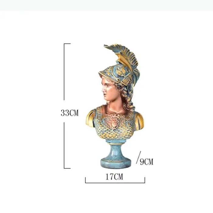 Statue de la déesse grecque Athéna, artisanat en résine, meubles, décoration rétro, tête humaine, décoration moderne pour la maison, accessoires, figurines décoratives