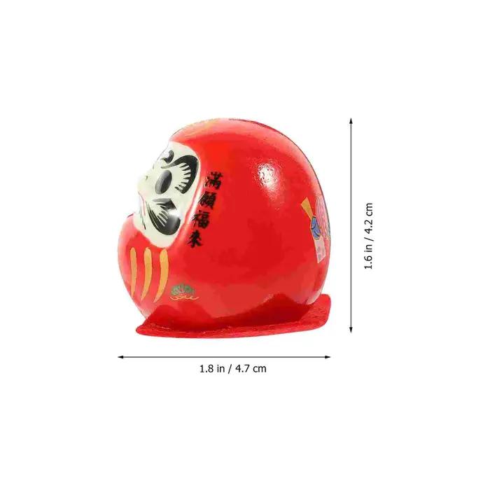 Figurine Daruma en céramique traditionnelle ornement de bureau et décoration de voiture porte-bonheur japonais pour femmes et hommes occassions spéciales