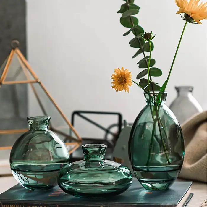 Ensemble de Mini Vase créatif en verre Transparent