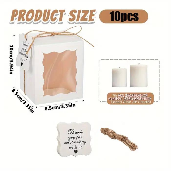 Coffrets cadeaux à bougies avec fenêtre transparente