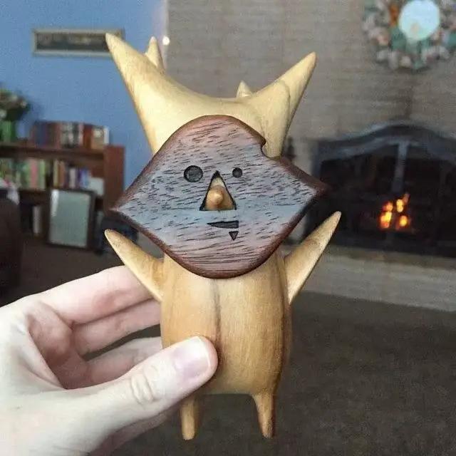 Korok Statue en Bois et Résine pour la Décoration de la Maison