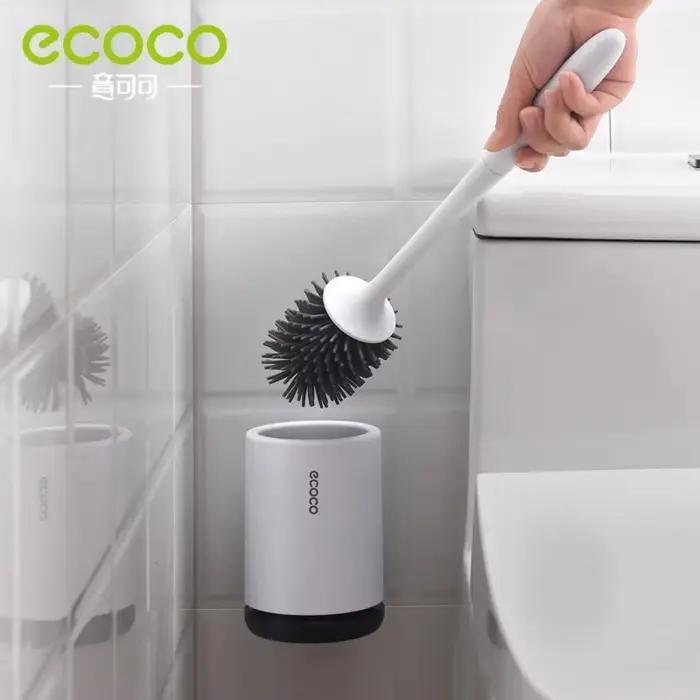 ECOCO – brosse de toilette et support, brosse de nettoyage à vidange rapide, outils pour toilettes domestiques, toilettes, ensembles d'accessoires de salle de bains