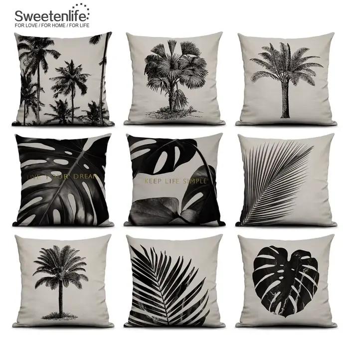 Mesurost enlife-Juste de coussin écologique avec motif de plantes tropicales