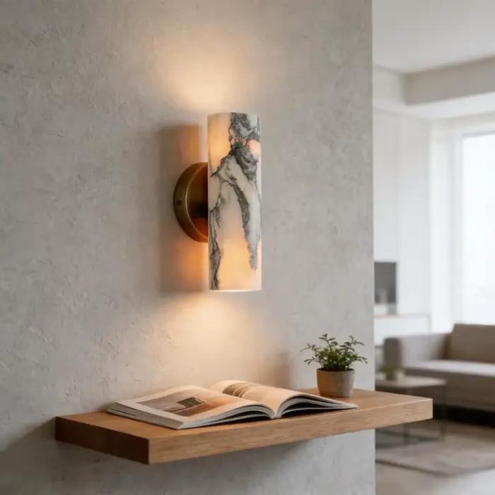 Applique murale minimaliste en marbre