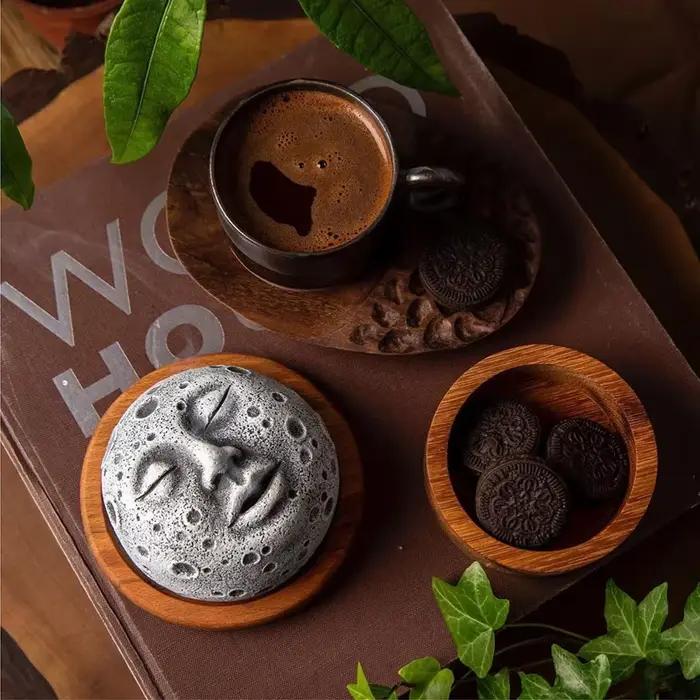 Nouveau Brûleur d'encens lunaire brûleur d'aromathérapie salon décoration ornement