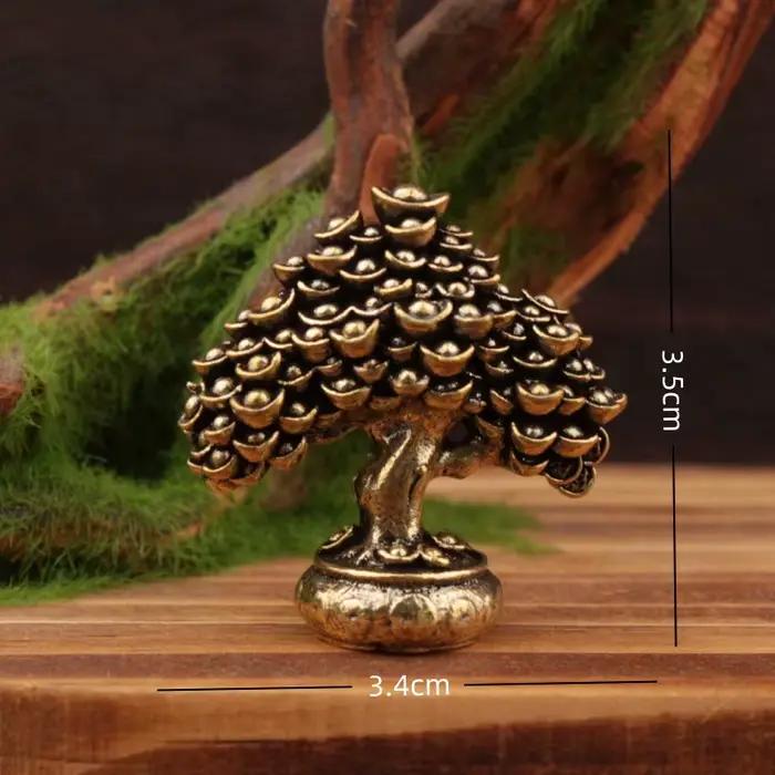 Figurine d'arbre de richesse en cuivre
