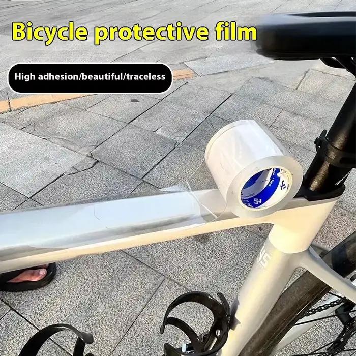 Film de protection de cadre anti-rayures - Autocollant transparent pour cadres de vélos de route et de montagne