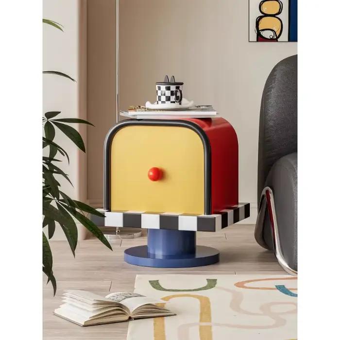 Table de chevet style crème couleur Dopamine