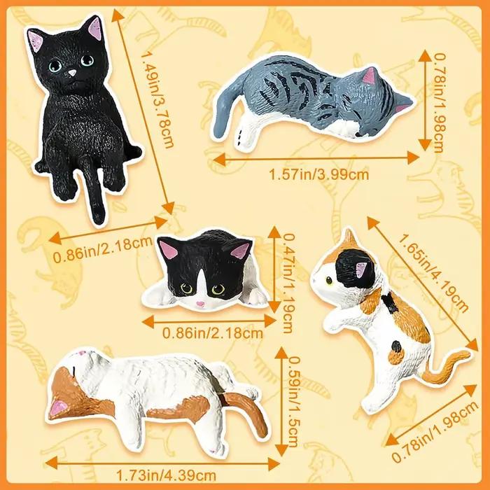 Petite statue de chat, décoration miniature pour étagère