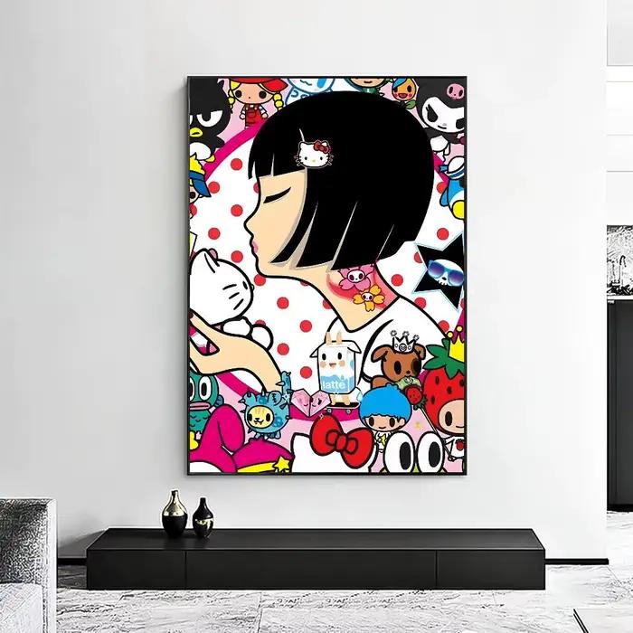 Kawaii t-touidoki Anime affiche HD art collant mur étanche maison salon chambre décoration esthétique